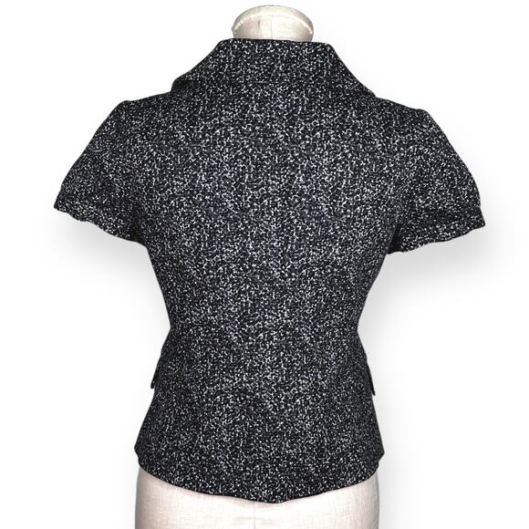 THEORY Rarias Tweedy Blazer Top Short Sleeve Jacket Gray Career Office Work 6 - Picture 5 of 12